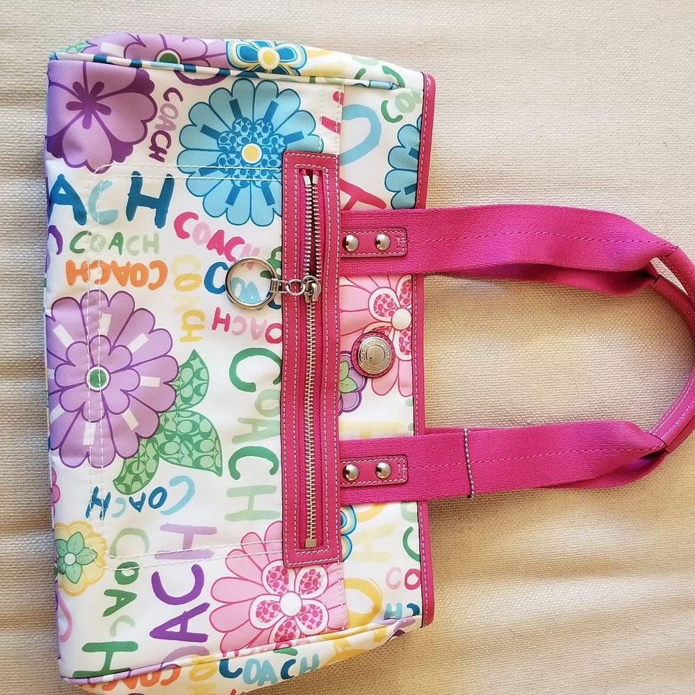 RARE Coach Floral Handbag - Picture 6 of 6
